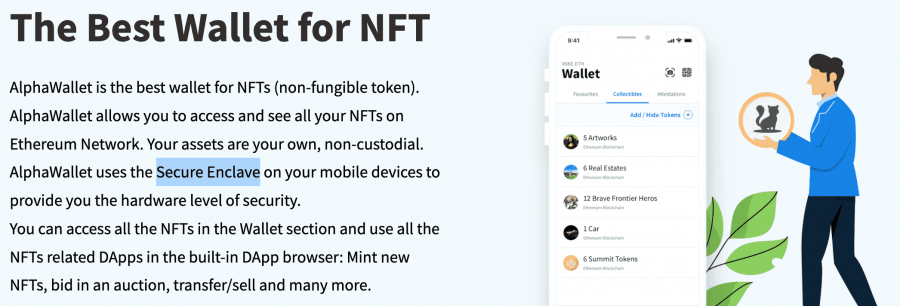 alpha wallet NFTs กระเป๋า nft