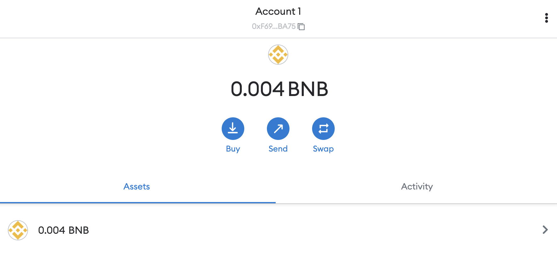 เพิ่ม bnb ไปยัง metamask