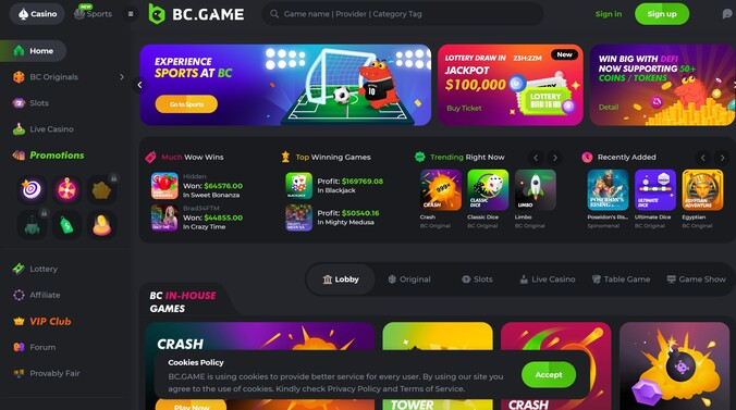 BCGame Casino คาสิโนออนไลน์เว็บไหนดี คาสิโนออนไลน์อันดับ 1 