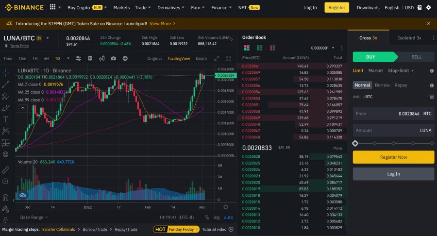 ซื้อเหรียญ LUNA Binance