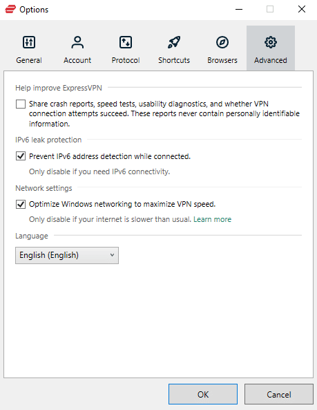 ExpressVPN Advanced Settings
