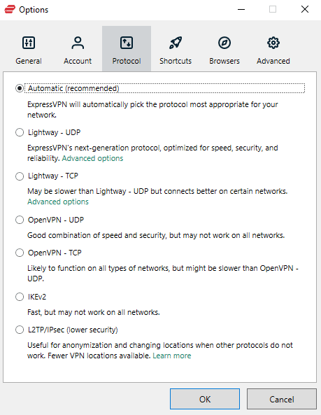 ExpressVPN Protocols