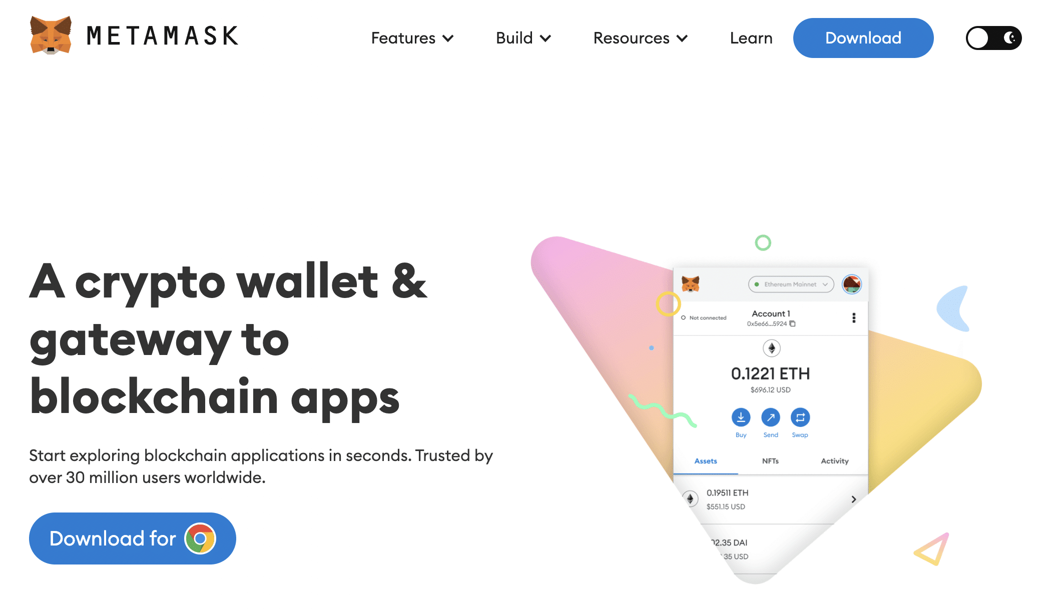 Metamask crypto wallet