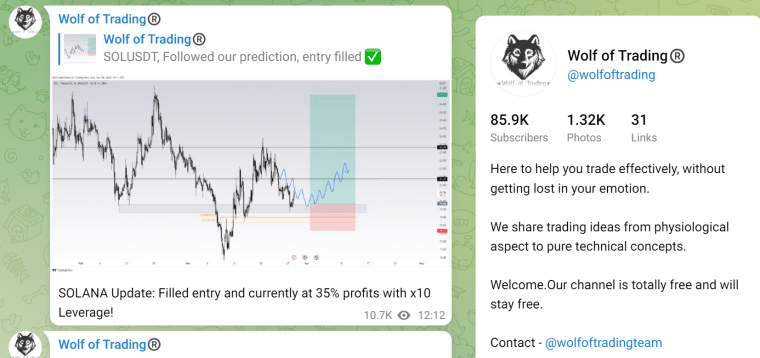 Wolf of Trading Crypto Signals