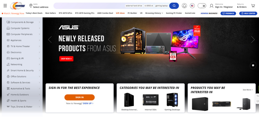 ซื้อเครื่องใช้ไฟฟ้าด้วย bitcoin ที่ Newegg 